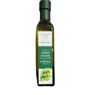 Huile d’olive aromatisée au basilic