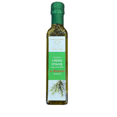 Huile d’olive aromatisée au romarin