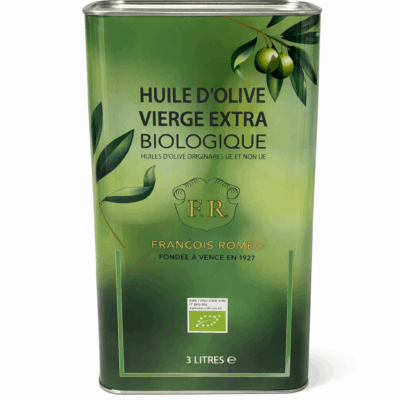 BIDON HUILE D&rsquo;OLIVE VIERGE EXTRA BIOLOGIQUE 3L CE