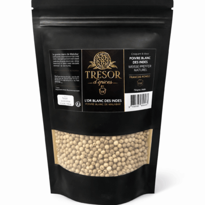 Sachet poivre Or blanc des Indes « Le Malabar » 100gr