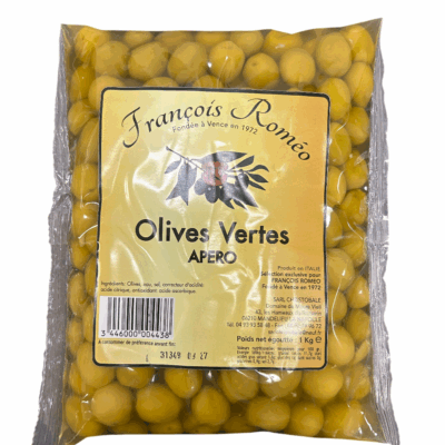 Olives vertes saumure en sachet 1KG